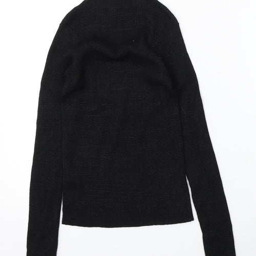TALLY WEiJL Womens Black Mock Neck Viscose Pullover Jumper Size M