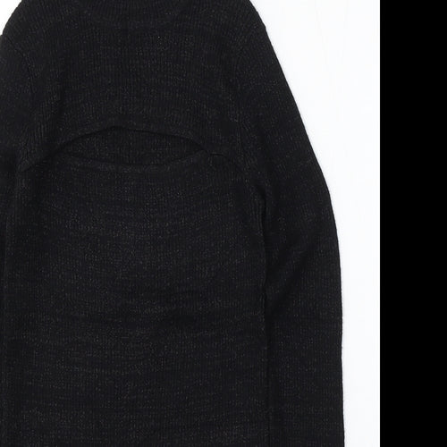 TALLY WEiJL Womens Black Mock Neck Viscose Pullover Jumper Size M