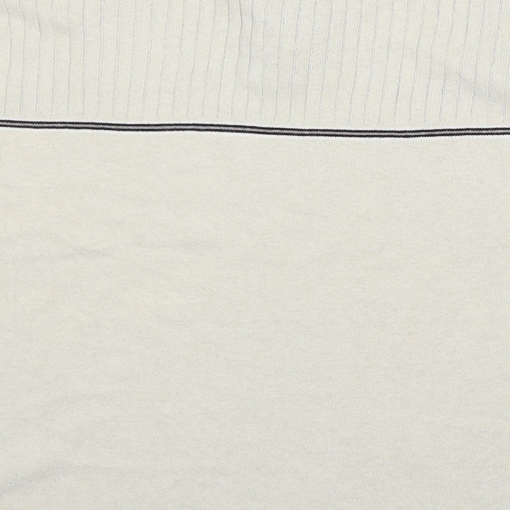 NEXT Mens Beige Cotton Polo Size L Collared Button