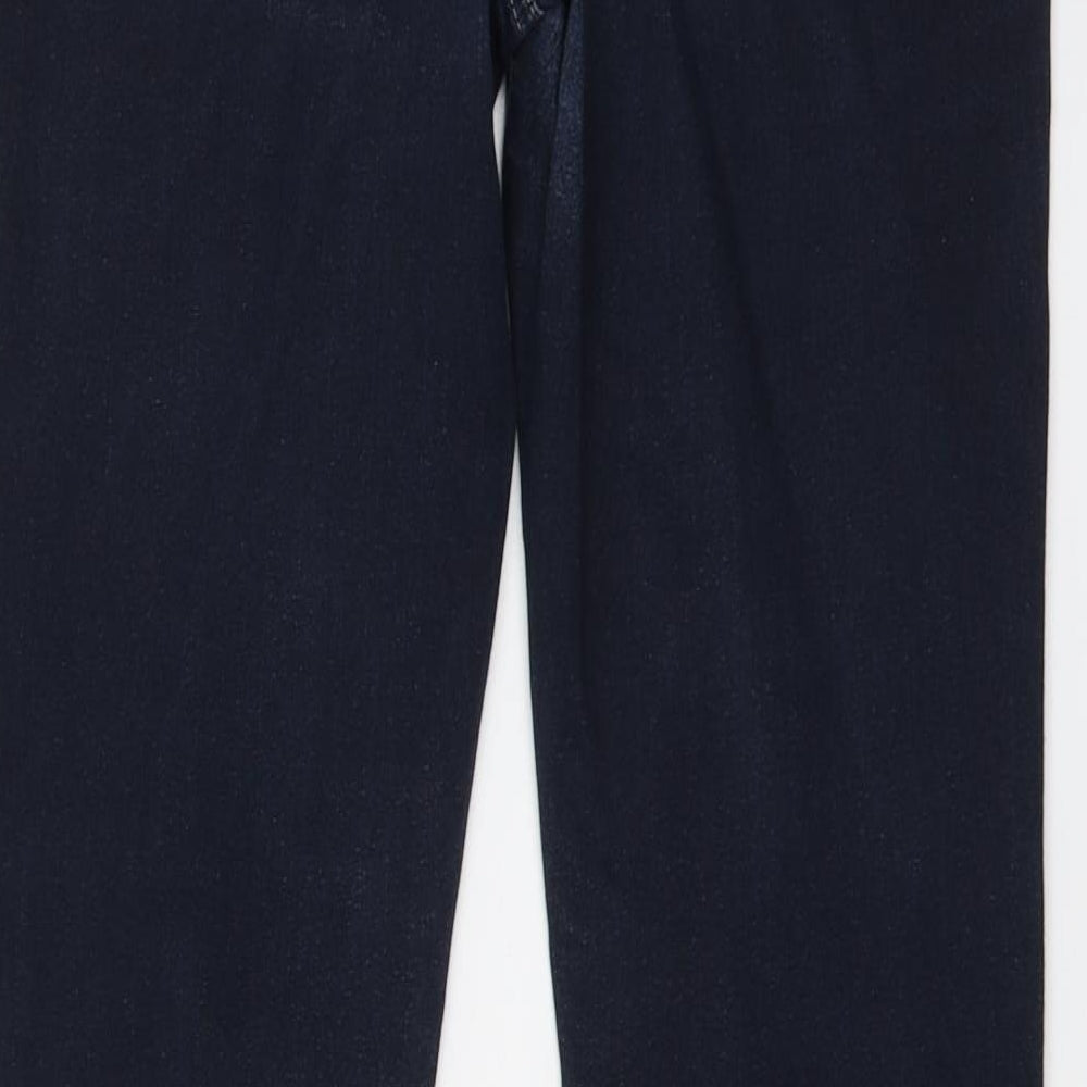 Mint Velvet Womens Blue Cotton Bootcut Jeans Size 12 L30 in Regular
