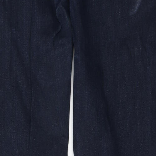 Marks and Spencer Womens Blue Cotton Straight Jeans Size 12 L30 in Regular
