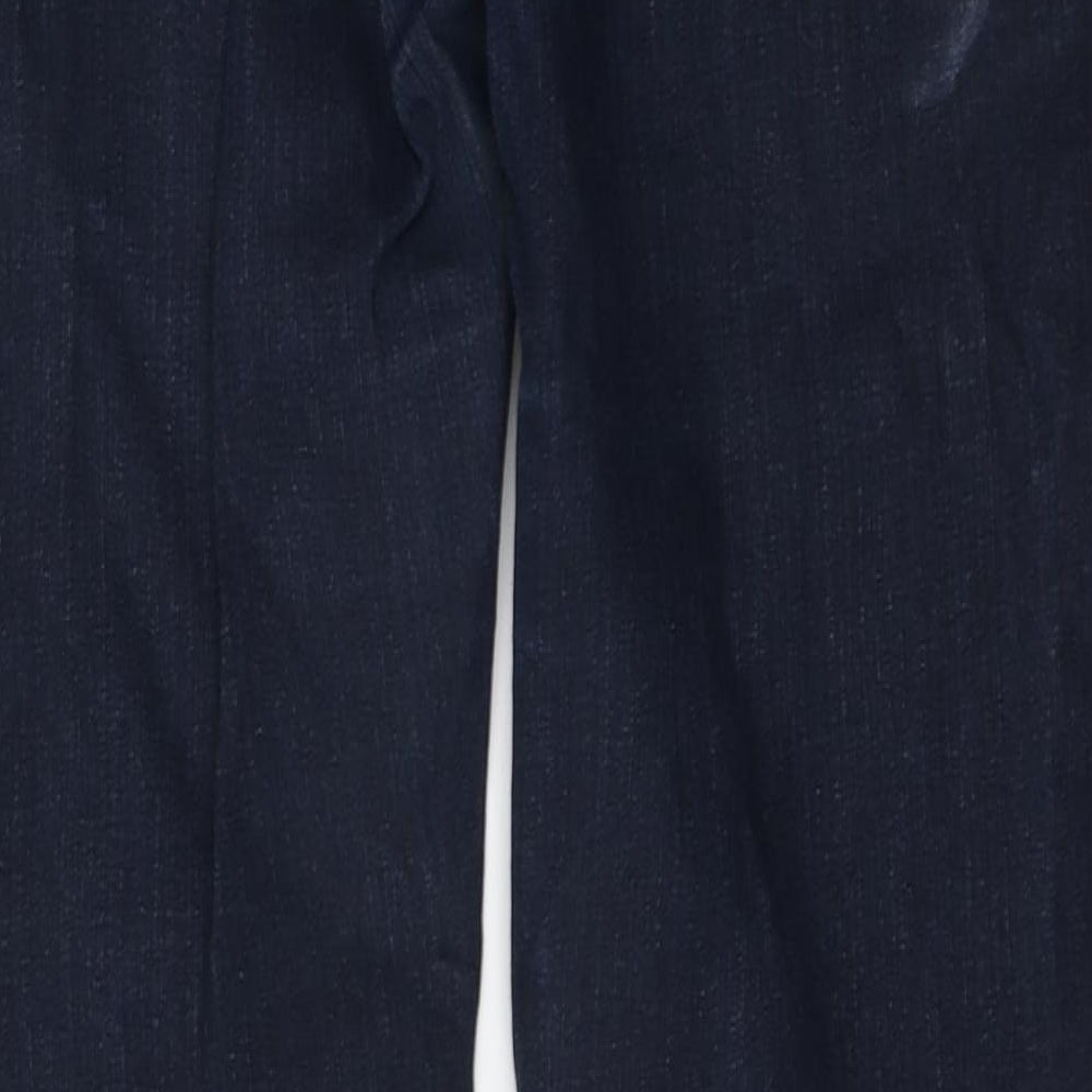 Marks and Spencer Womens Blue Cotton Straight Jeans Size 12 L30 in Regular