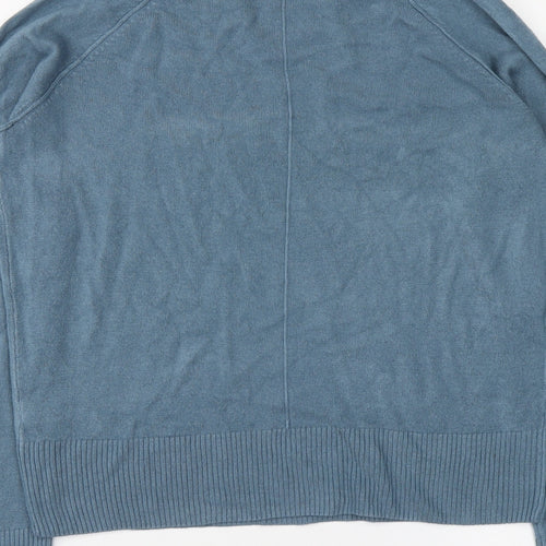 TU Womens Blue Round Neck Acrylic Pullover Jumper Size 12
