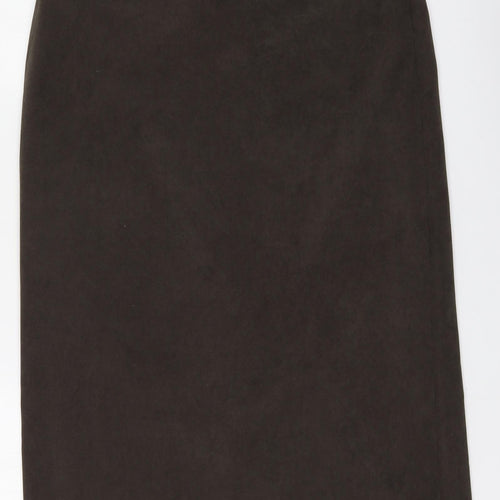 BHS Womens Green Polyester A-Line Skirt Size 12