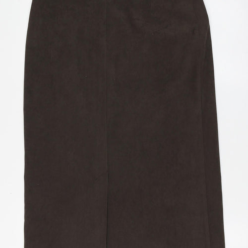 BHS Womens Green Polyester A-Line Skirt Size 12