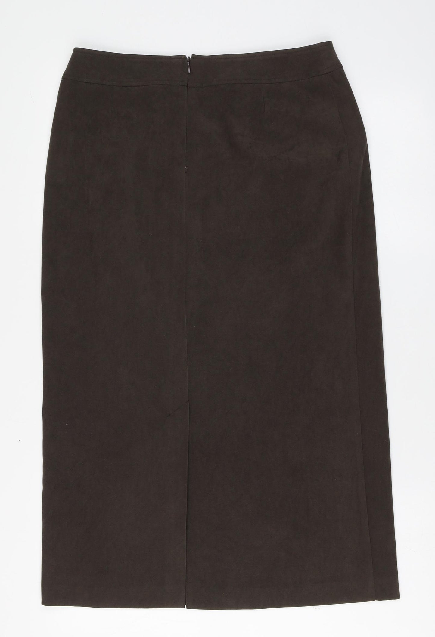 BHS Womens Green Polyester A-Line Skirt Size 12