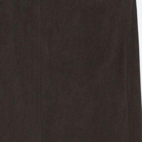 BHS Womens Green Polyester A-Line Skirt Size 12