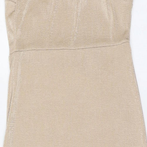 Missguided Womens Pink Polyester A-Line Size 12 Halter