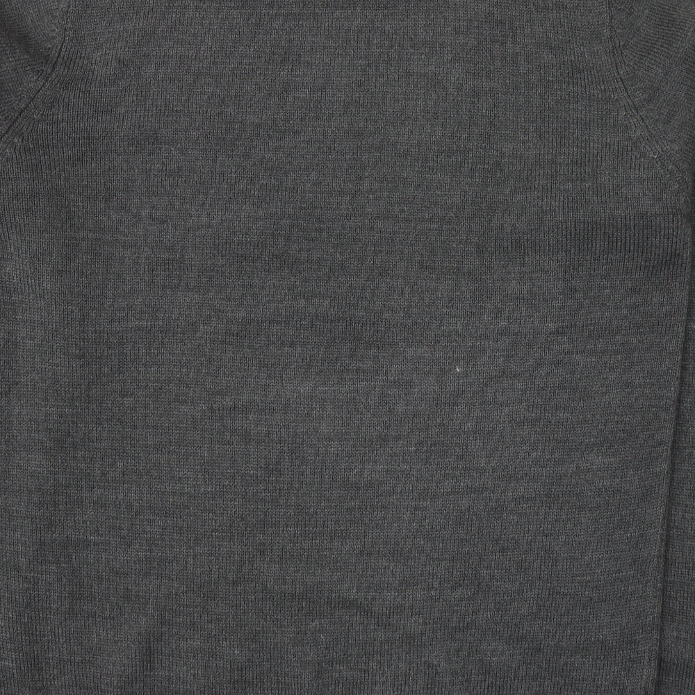 Trespass Mens Grey Round Neck Acrylic Pullover Jumper Size M