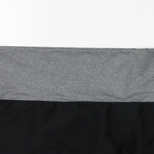 Reebok Womens Black Polyester Athletic Shorts Size XL L14 in Regular