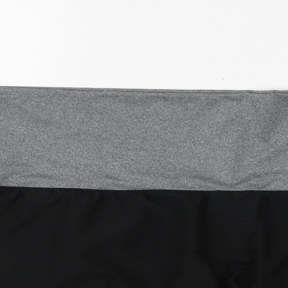 Reebok Womens Black Polyester Athletic Shorts Size XL L14 in Regular