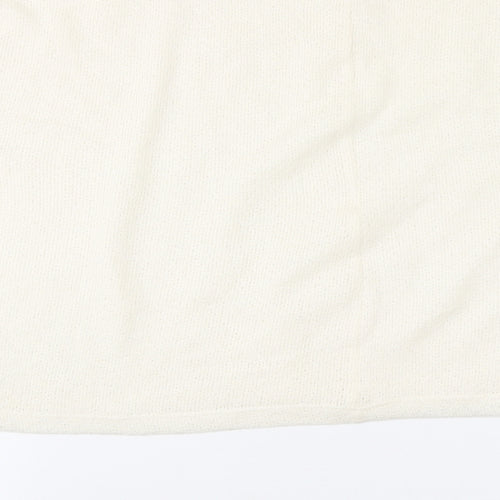 New Look Womens Ivory Round Neck Acrylic Pullover Jumper Size L