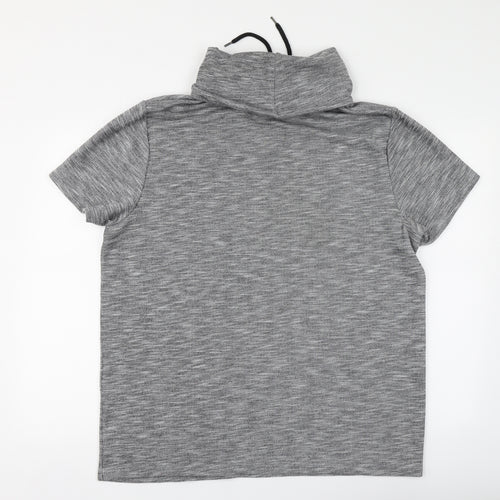 River Island Womens Grey Polyester Pullover Hoodie Size L