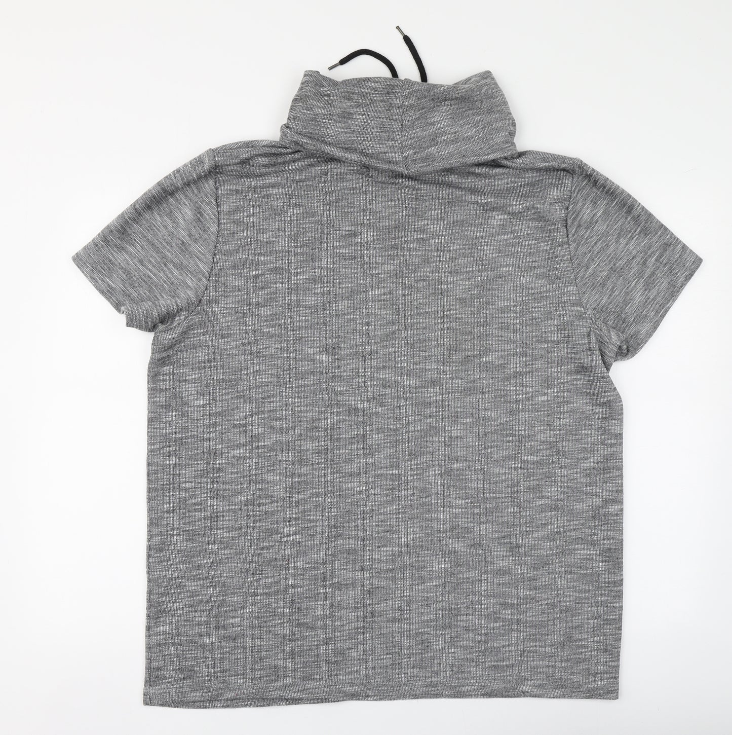 River Island Womens Grey Polyester Pullover Hoodie Size L