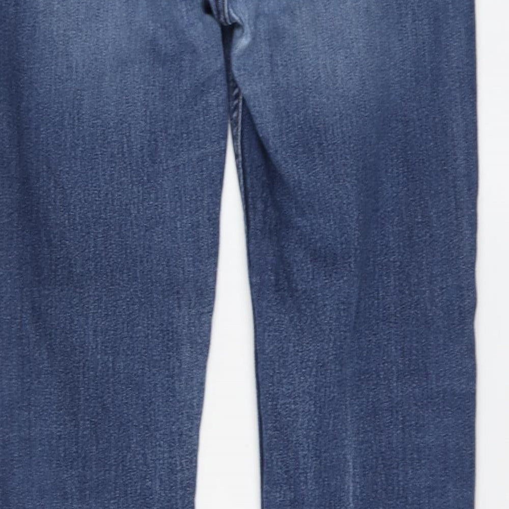 Denim & Co. Mens Blue Cotton Straight Jeans Size 32 in L31 in Regular