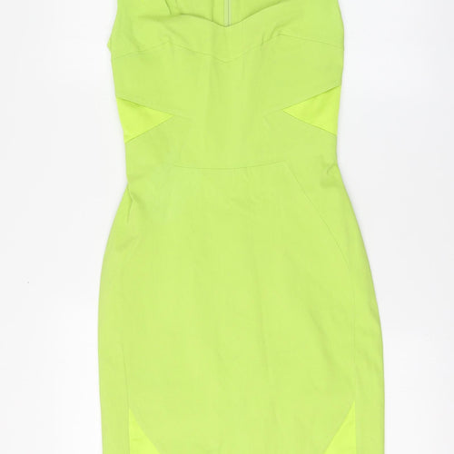 Hybrid Womens Green Polyester A-Line Size 10 Round Neck