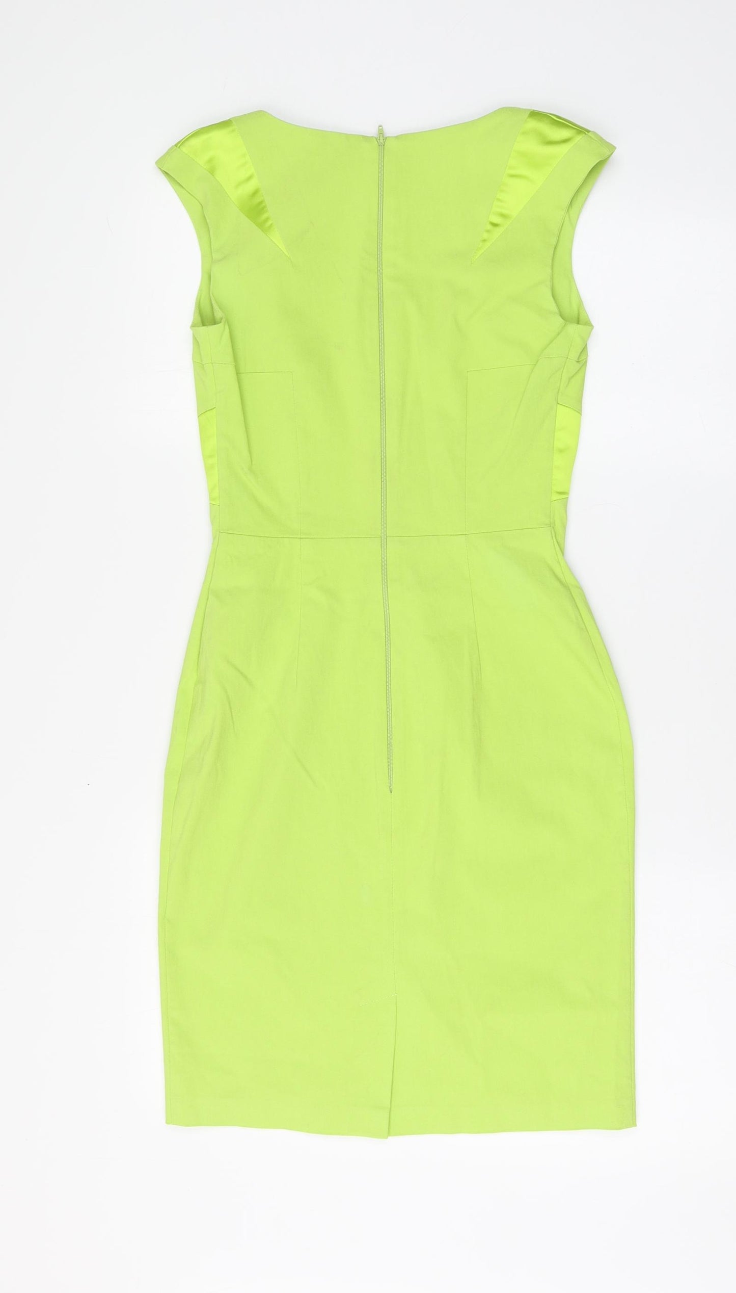 Hybrid Womens Green Polyester A-Line Size 10 Round Neck