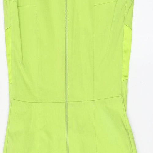 Hybrid Womens Green Polyester A-Line Size 10 Round Neck