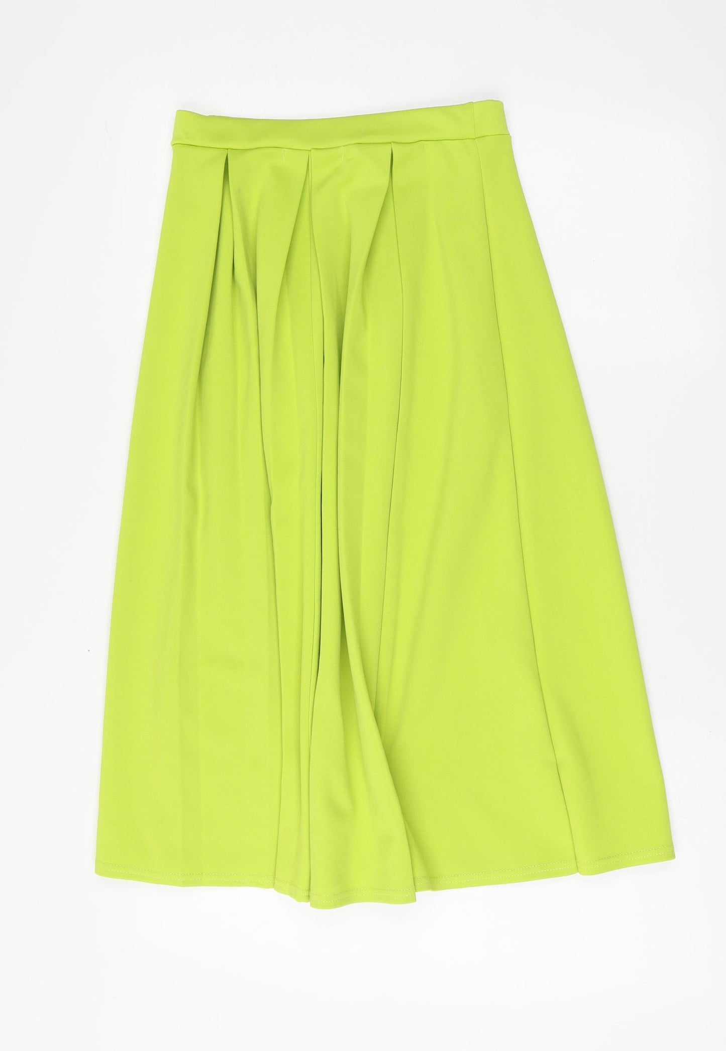 Boohoo Womens Green Polyester Skater Skirt Size 8