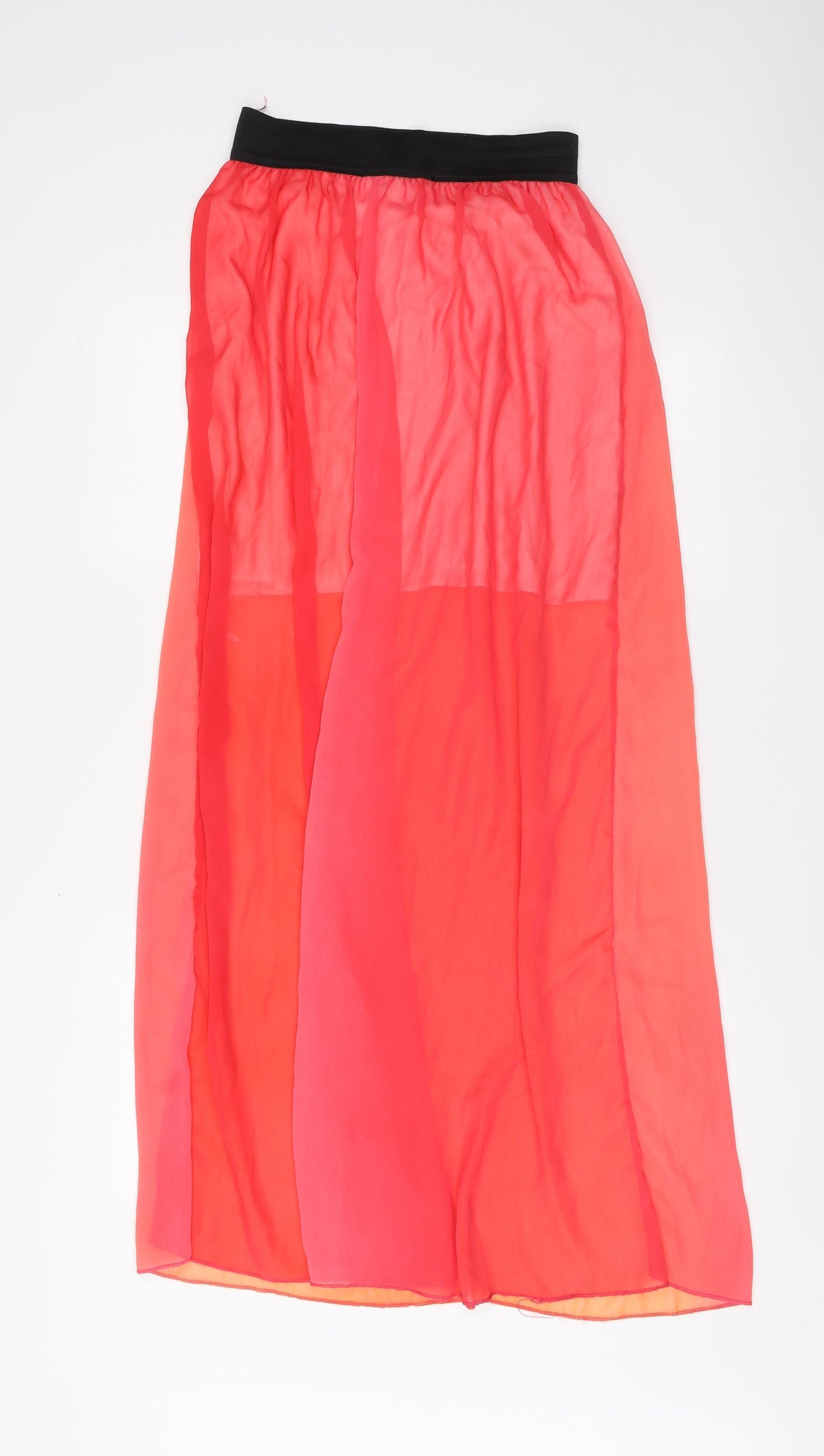 Boohoo Womens Pink Polyester Skater Skirt Size 12