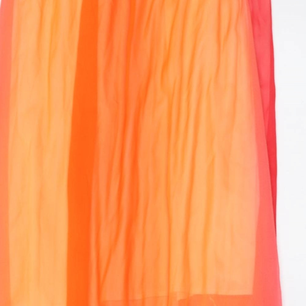 Boohoo Womens Pink Polyester Skater Skirt Size 12