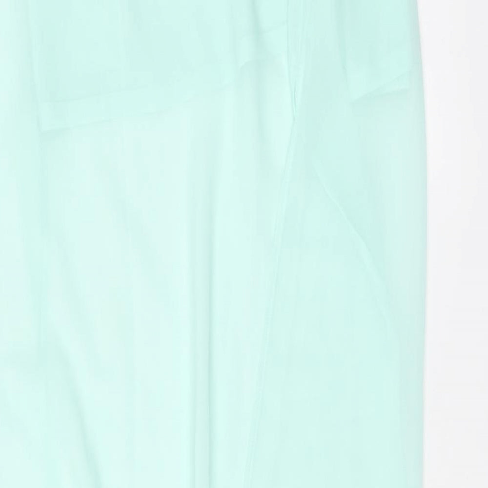 H&M Womens Green Polyester Skater Skirt Size S