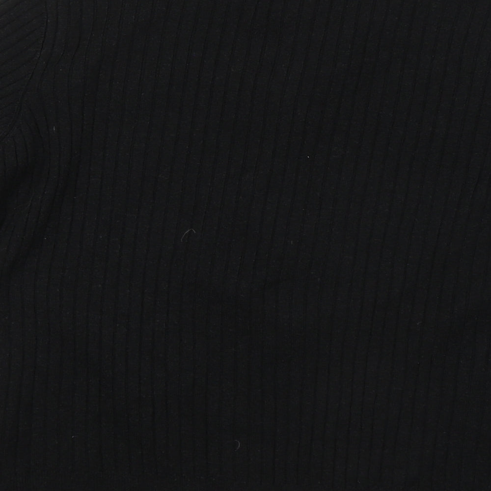 Marks and Spencer Womens Black Collared Acrylic Cardigan Jumper Size M