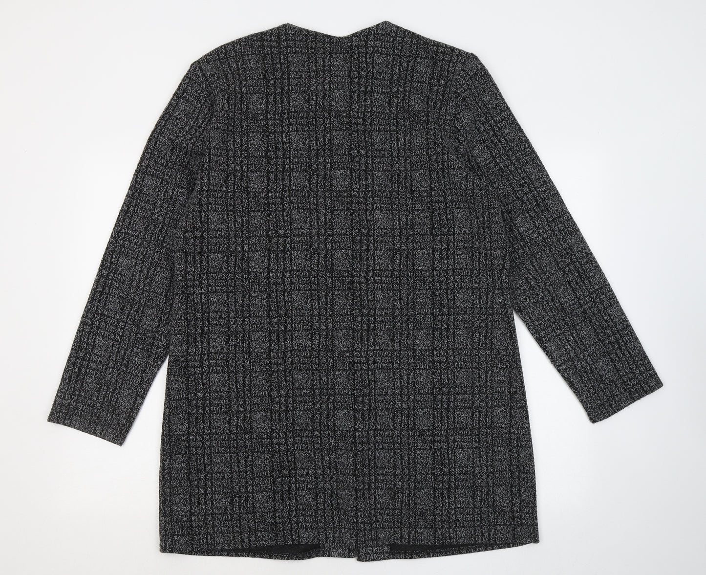 Berkertex Womens Grey Round Neck Polyester Cardigan Jumper Size L