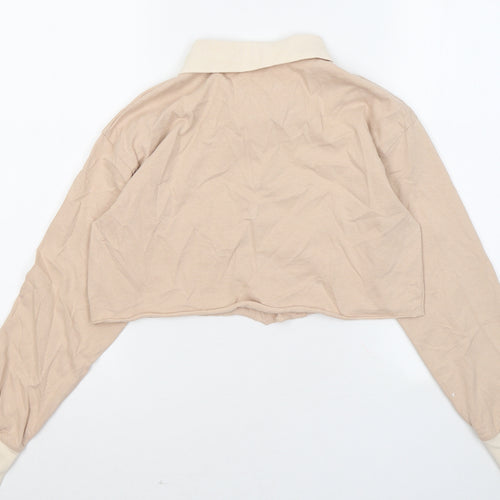 River Island Girls Beige Cotton Pullover Sweatshirt Size 11 Years - Why Not?