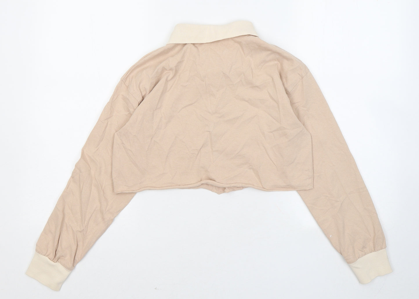 River Island Girls Beige Cotton Pullover Sweatshirt Size 11 Years - Why Not?