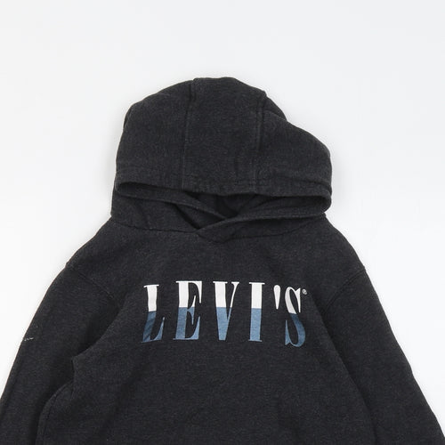 Levi's Girls Grey Cotton Pullover Hoodie Size 13 Years
