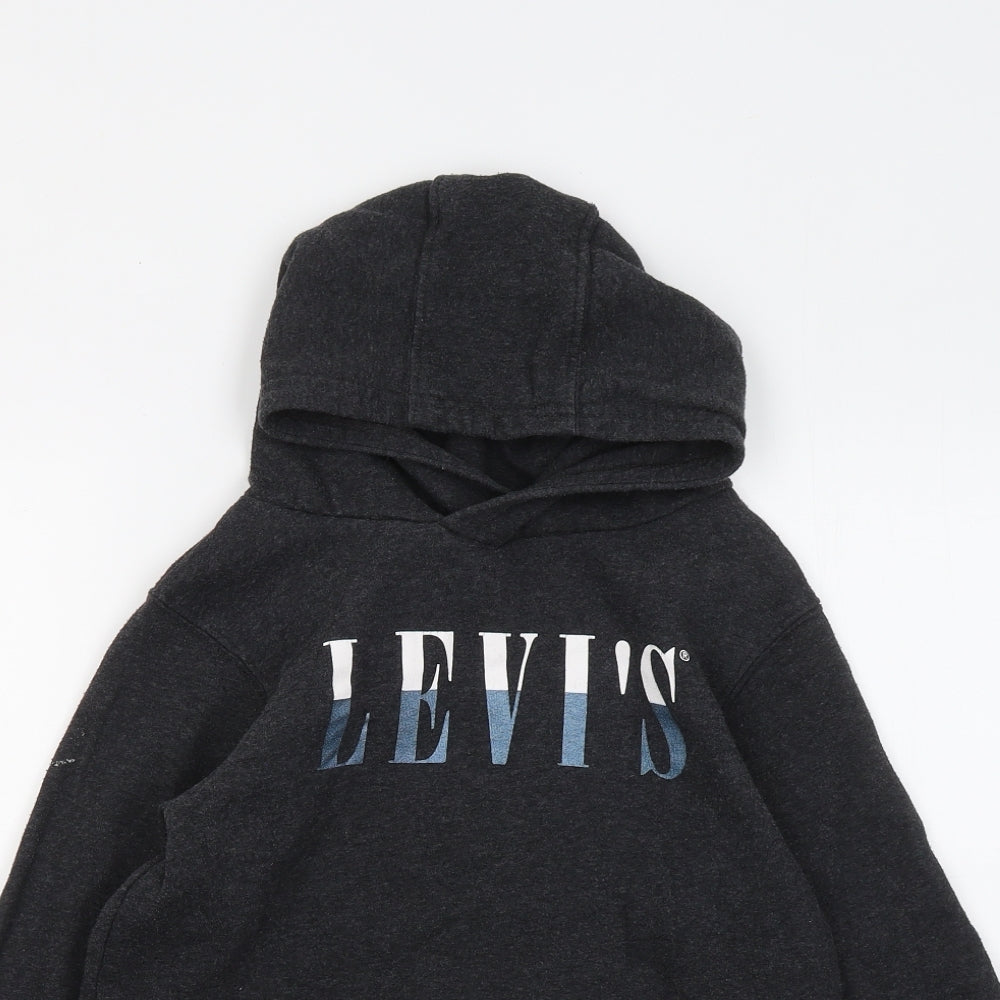 Levi's Girls Grey Cotton Pullover Hoodie Size 13 Years