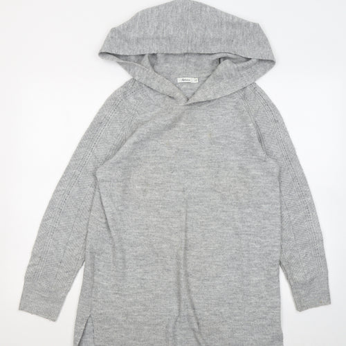 Reitmans Womens Grey Acrylic Pullover Hoodie Size M