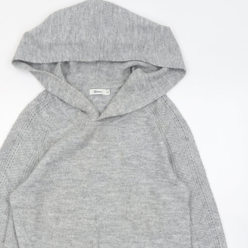 Reitmans Womens Grey Acrylic Pullover Hoodie Size M