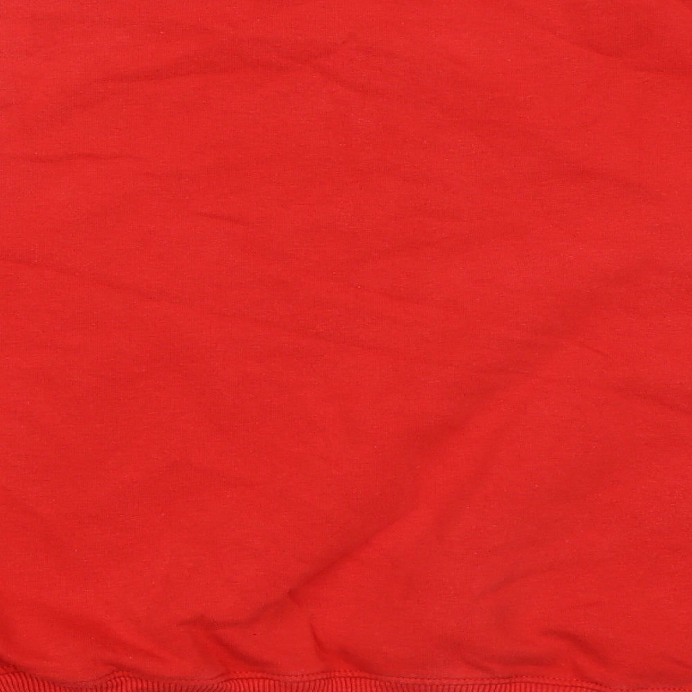 H&M Womens Red Cotton Pullover Sweatshirt Size M