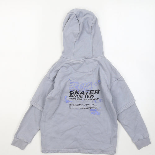 Nutmeg Girls Blue Cotton Pullover Hoodie Size 8-9 Years - Epic Scater