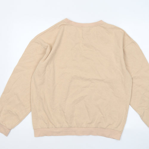 I SAW IT FIRST Womens Beige Cotton Pullover Sweatshirt Size M - Love