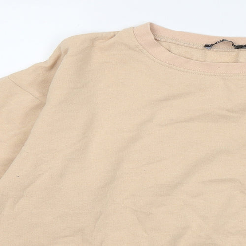 I SAW IT FIRST Womens Beige Cotton Pullover Sweatshirt Size M - Love