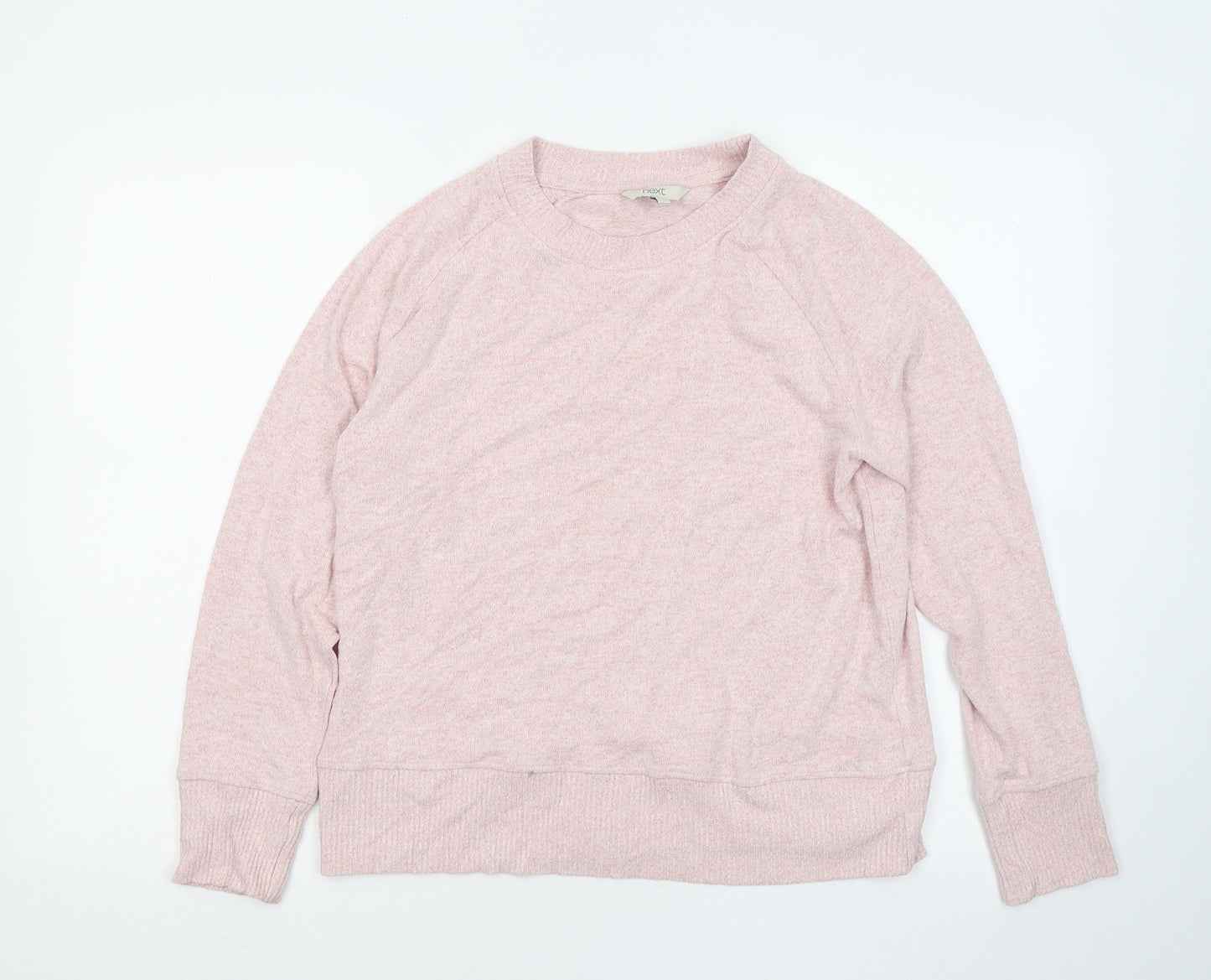 NEXT Womens Pink Round Neck Viscose Pullover Jumper Size 12