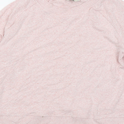 NEXT Womens Pink Round Neck Viscose Pullover Jumper Size 12