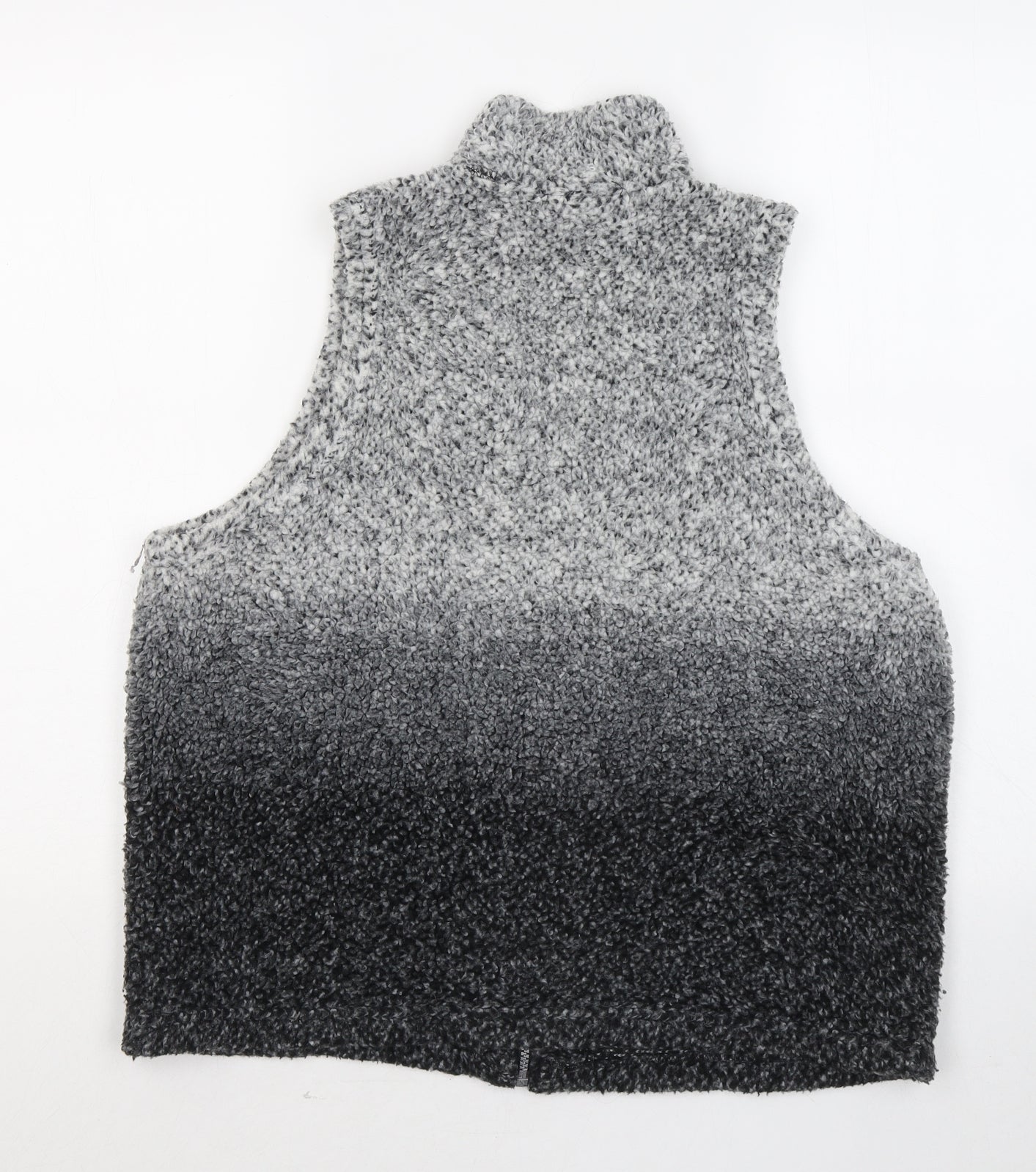 Elli Womens Grey Round Neck Polyester Full Zip Jumper Size 18