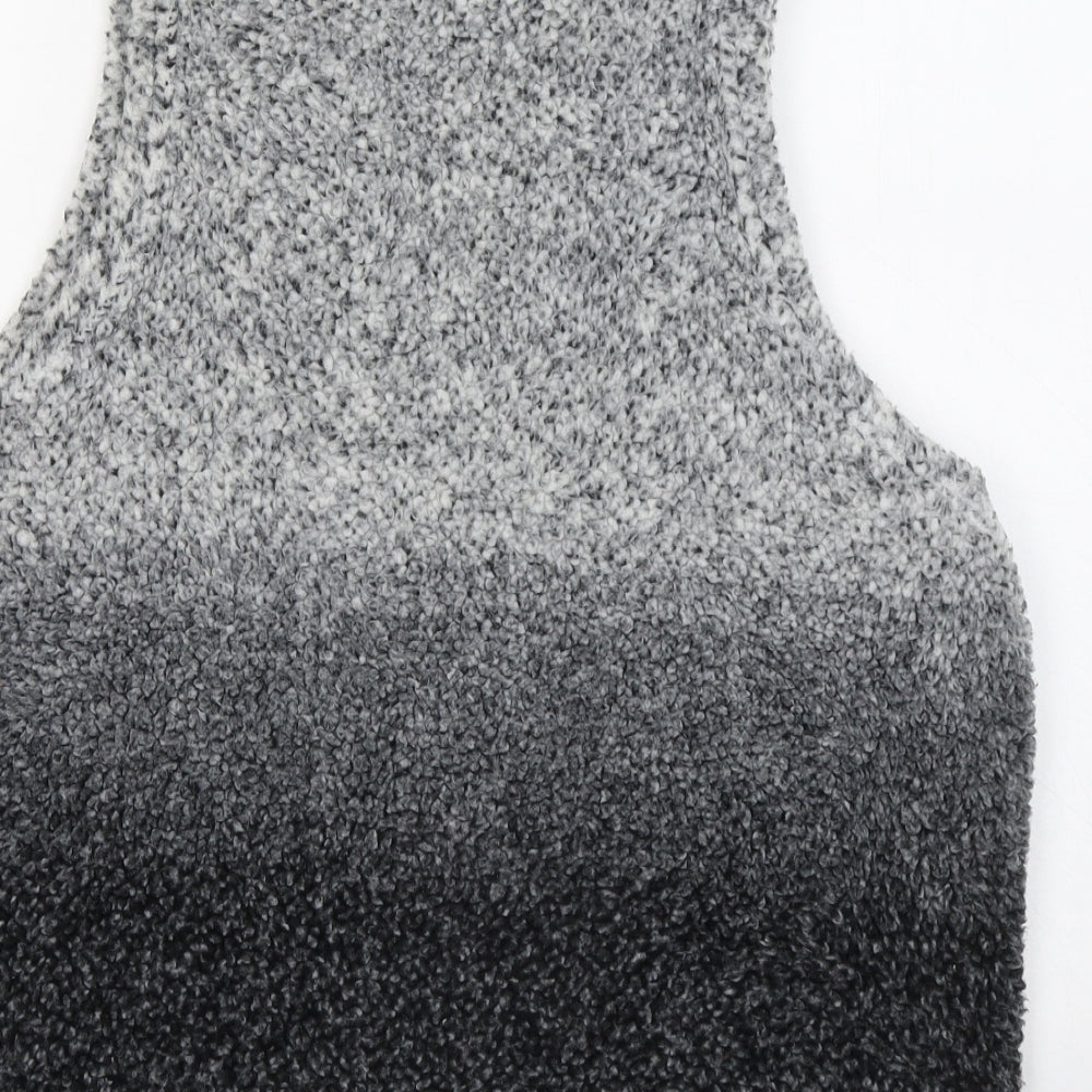 Elli Womens Grey Round Neck Polyester Full Zip Jumper Size 18