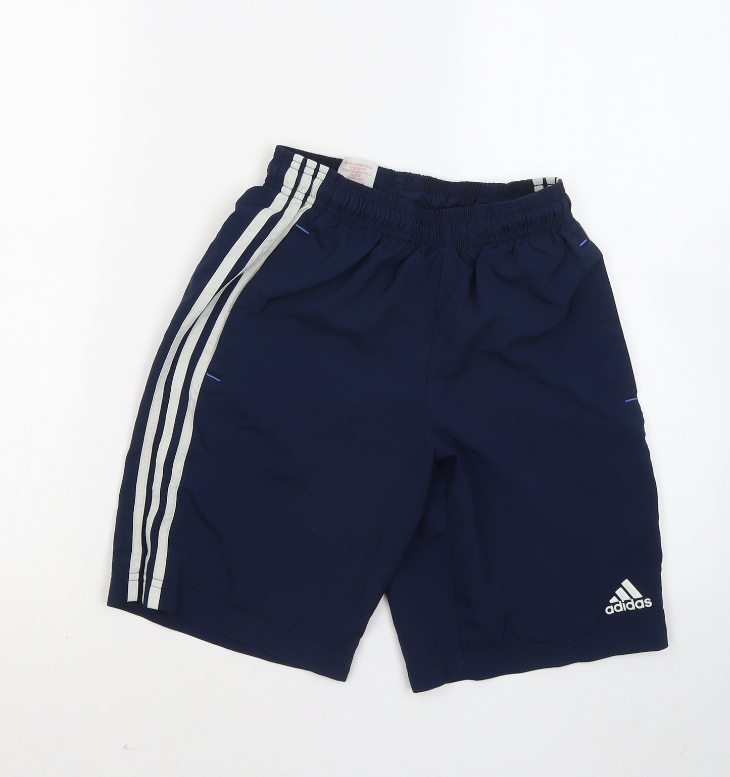 adidas Boys Blue Polyester Sweat Shorts Size 11-12 Years Regular