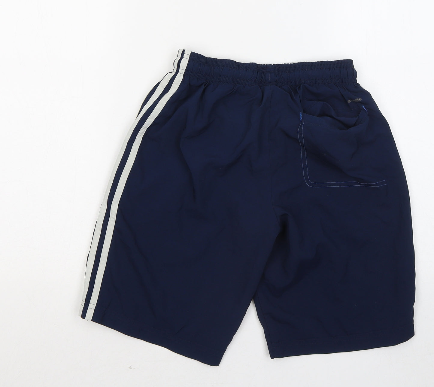adidas Boys Blue Polyester Sweat Shorts Size 11-12 Years Regular