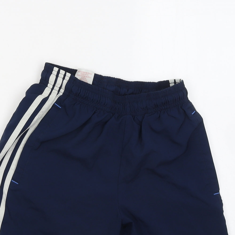 adidas Boys Blue Polyester Sweat Shorts Size 11-12 Years Regular