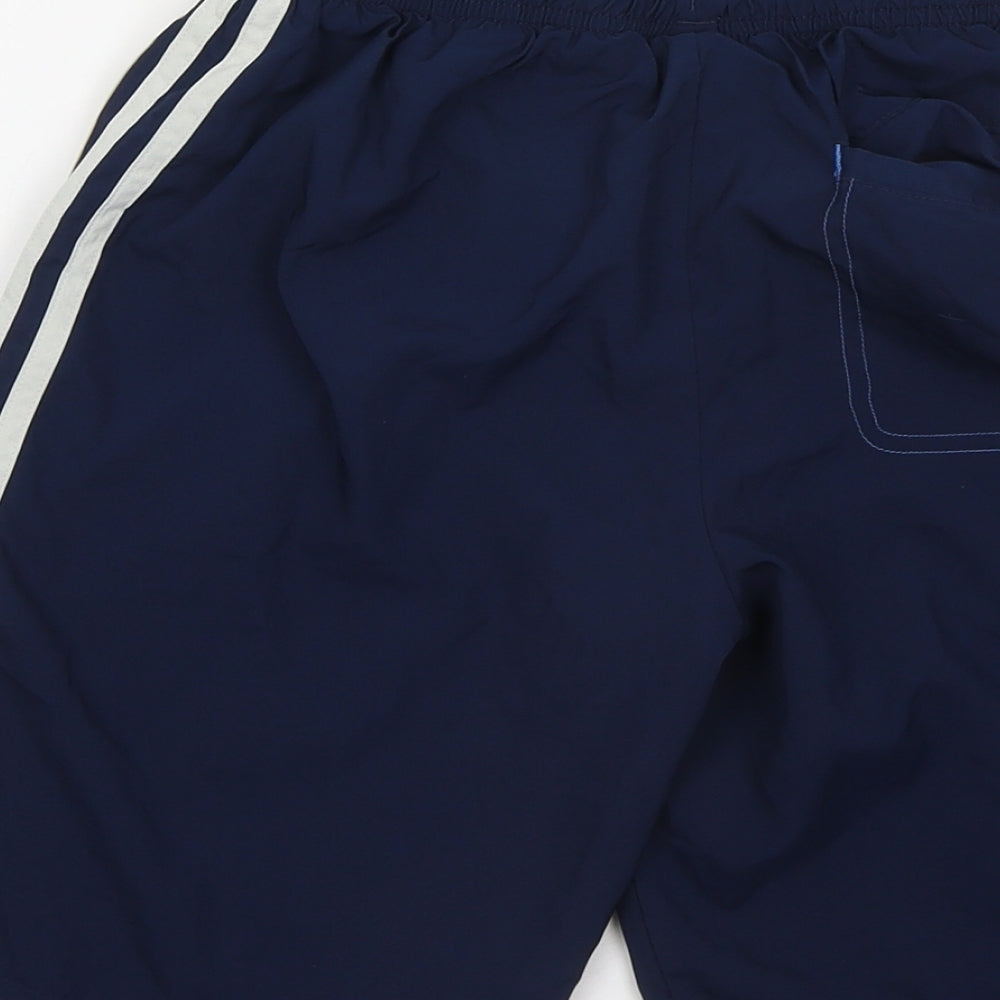 adidas Boys Blue Polyester Sweat Shorts Size 11-12 Years Regular