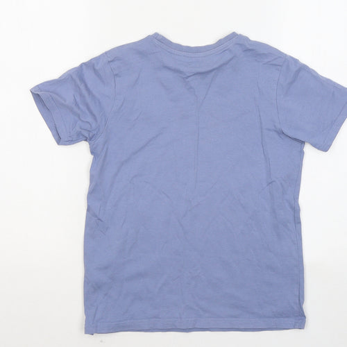 George Boys Blue Cotton Basic T-Shirt Size 7-8 Years Round Neck - Icon In the making