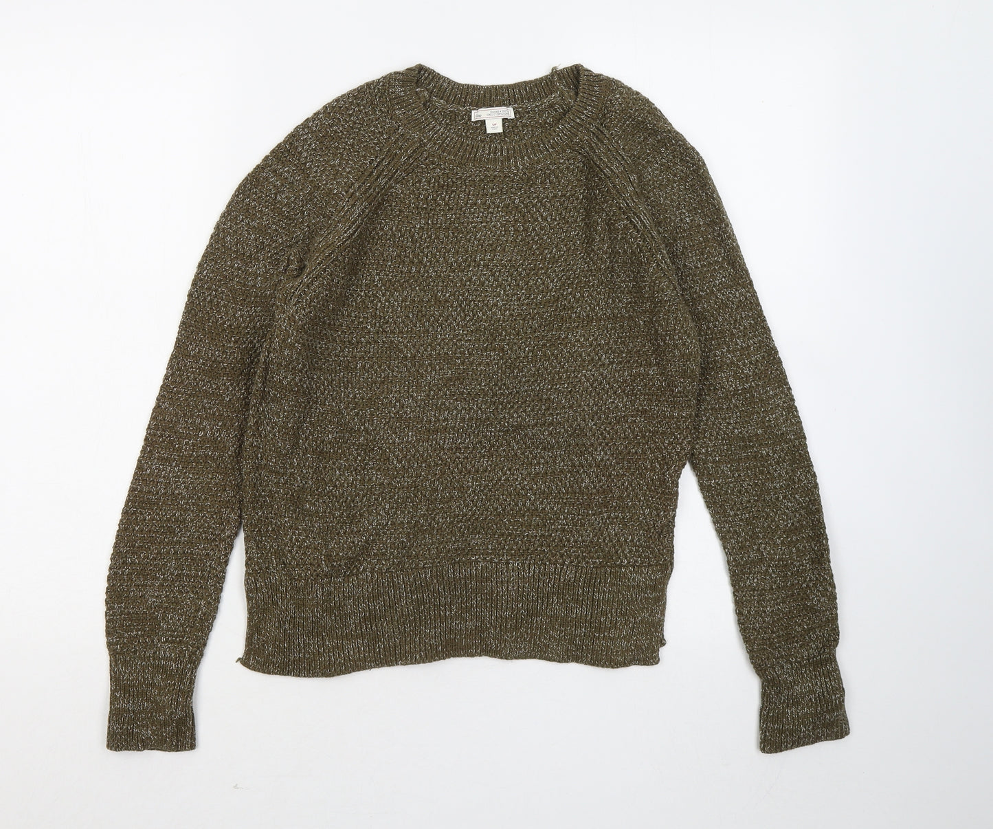 Gap Mens Green Round Neck Cotton Pullover Jumper Size S