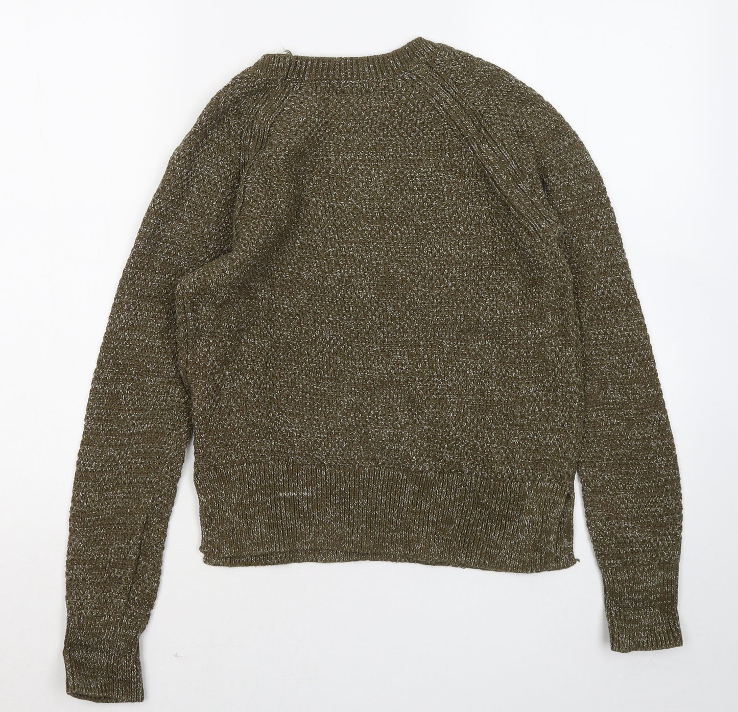 Gap Mens Green Round Neck Cotton Pullover Jumper Size S