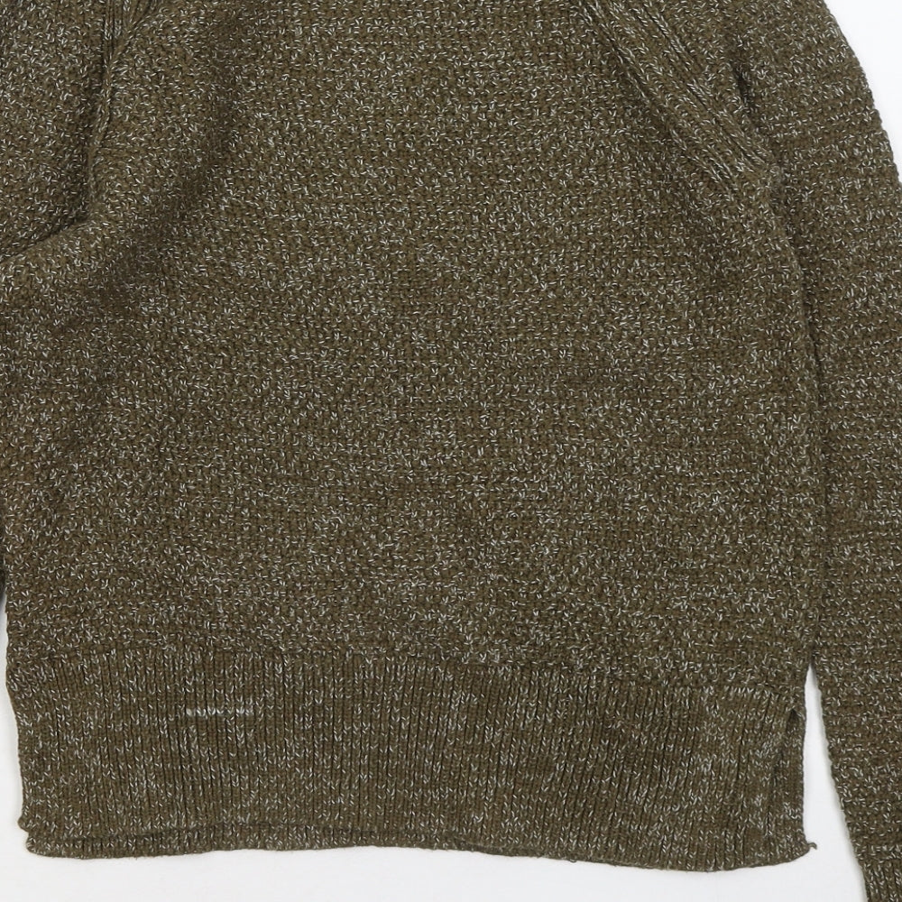 Gap Mens Green Round Neck Cotton Pullover Jumper Size S